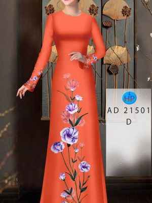 Vải Áo Dài Hoa In 3D AD 21501 23